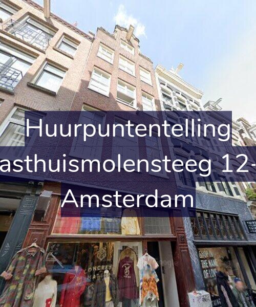 Foto gevel Huurpuntentelling voor Gasthuismolensteeg 12-1, Amsterdam
