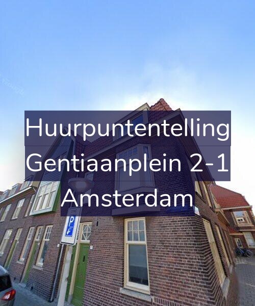 Foto gevel Huurpuntentelling voor Gentiaanplein 2-1, Amsterdam