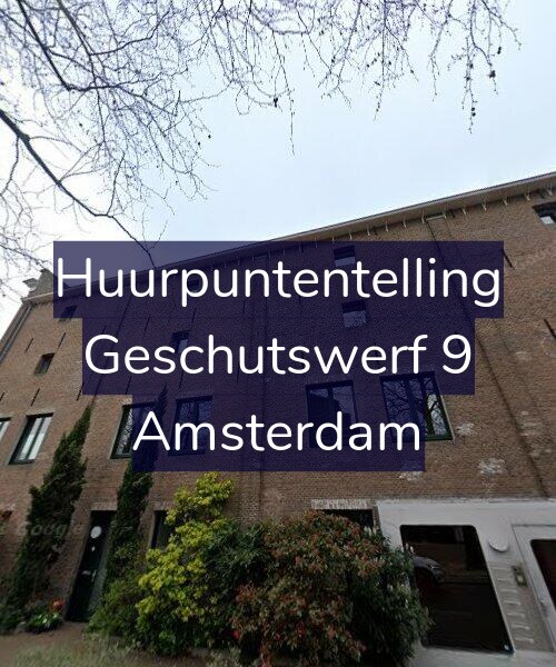 Foto gevel Huurpuntentelling voor Geschutswerf 9, Amsterdam