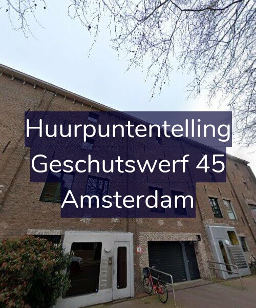 Foto gevel Huurpuntentelling voor Geschutswerf 45, Amsterdam