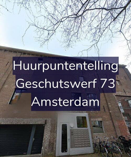 Foto gevel Huurpuntentelling voor Geschutswerf 73, Amsterdam