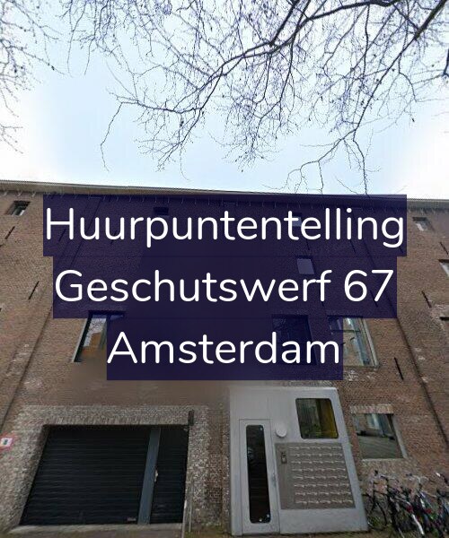 Foto gevel Huurpuntentelling voor Geschutswerf 67, Amsterdam