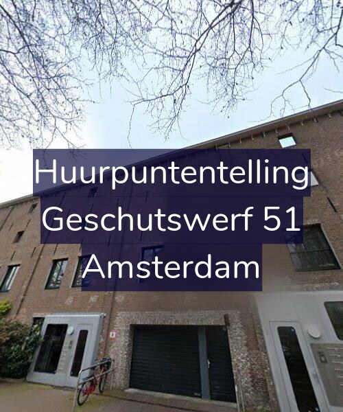 Foto gevel Huurpuntentelling voor Geschutswerf 51, Amsterdam
