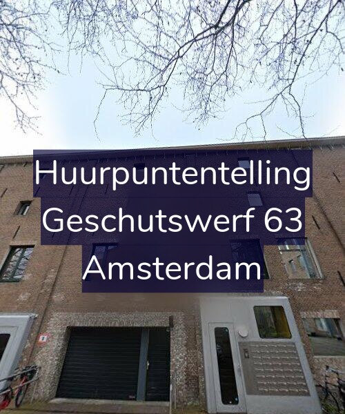 Foto gevel Huurpuntentelling voor Geschutswerf 63, Amsterdam