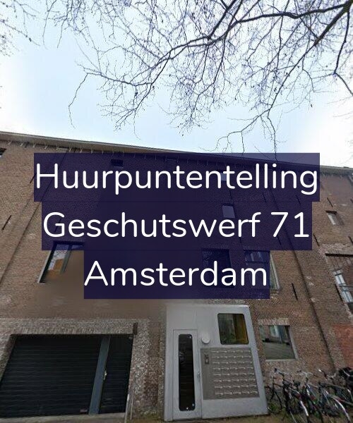 Foto gevel Huurpuntentelling voor Geschutswerf 71, Amsterdam