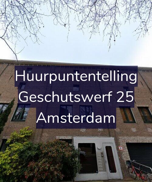Foto gevel Huurpuntentelling voor Geschutswerf 25, Amsterdam