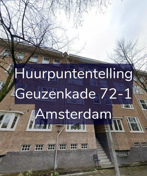 Foto gevel Huurpuntentelling voor Geuzenkade 72-1, Amsterdam
