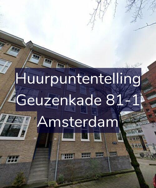 Foto gevel Huurpuntentelling voor Geuzenkade 81-1, Amsterdam