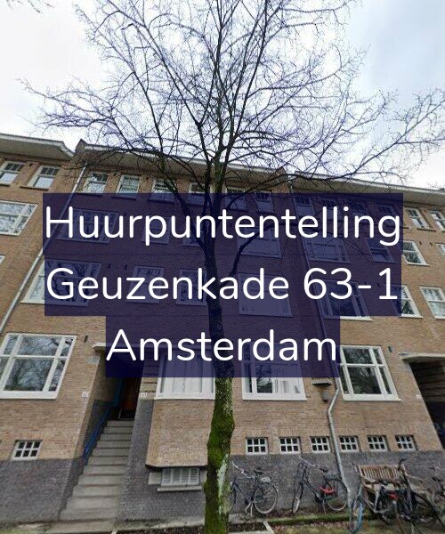 Foto gevel Huurpuntentelling voor Geuzenkade 63-1, Amsterdam