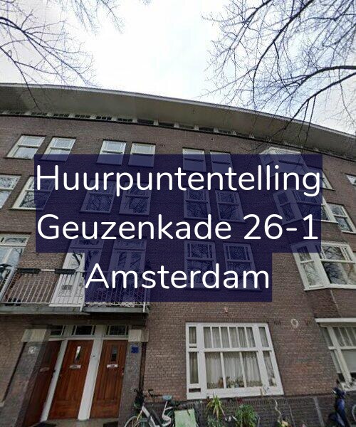 Foto gevel Huurpuntentelling voor Geuzenkade 26-1, Amsterdam