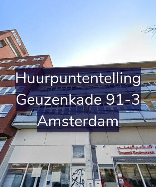Foto gevel Huurpuntentelling voor Geuzenkade 91-3, Amsterdam