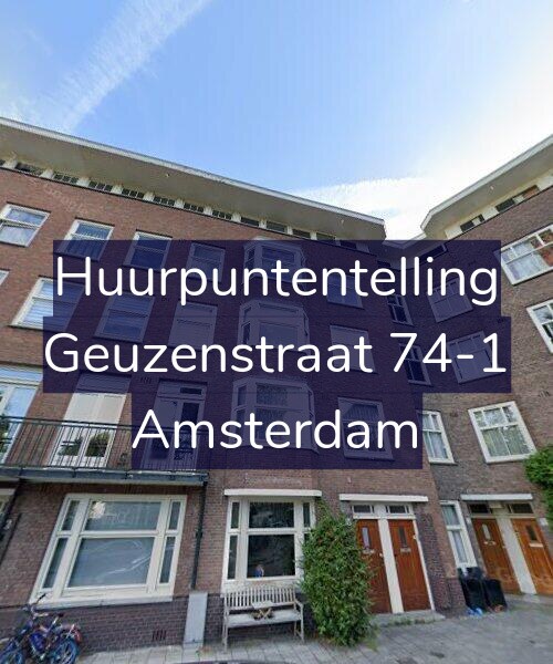 Foto gevel Huurpuntentelling voor Geuzenstraat 74-1, Amsterdam