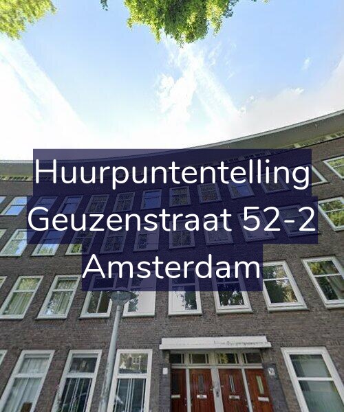 Foto gevel Huurpuntentelling voor Geuzenstraat 52-2, Amsterdam
