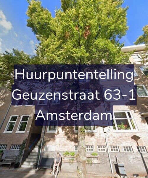 Foto gevel Huurpuntentelling voor Geuzenstraat 63-1, Amsterdam