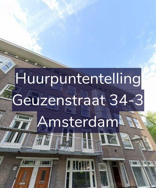 Foto gevel Huurpuntentelling voor Geuzenstraat 34-3, Amsterdam