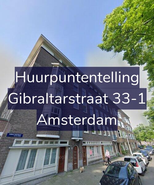 Foto gevel Huurpuntentelling voor Gibraltarstraat 33-1, Amsterdam