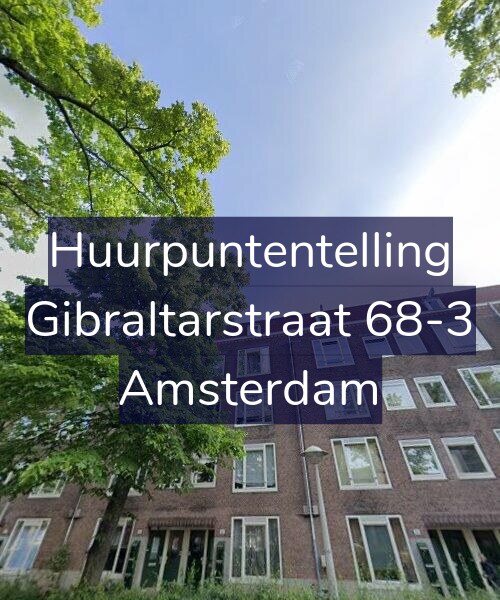 Foto gevel Huurpuntentelling voor Gibraltarstraat 68-3, Amsterdam