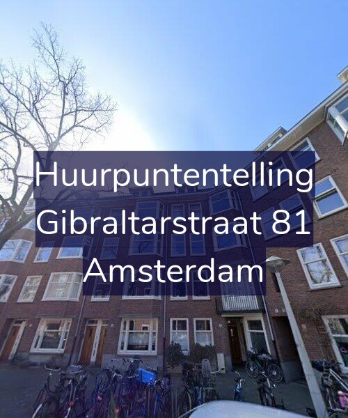 Foto gevel Huurpuntentelling voor Gibraltarstraat 81, Amsterdam