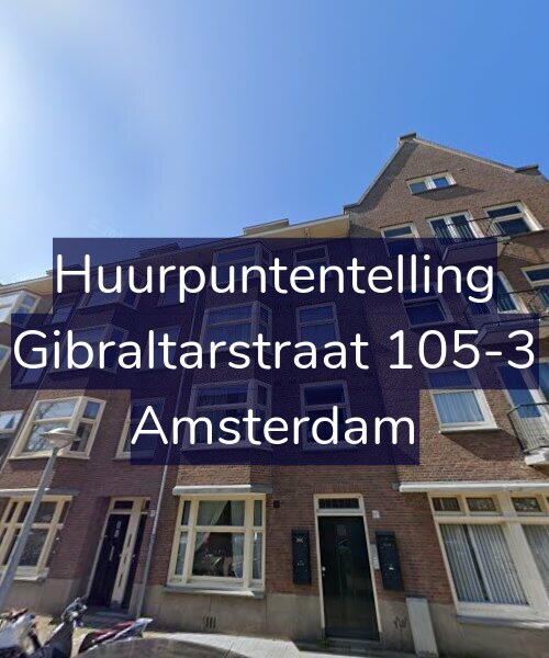 Foto gevel Huurpuntentelling voor Gibraltarstraat 105-3, Amsterdam
