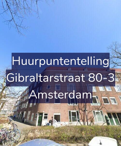 Foto gevel Huurpuntentelling voor Gibraltarstraat 80-3, Amsterdam