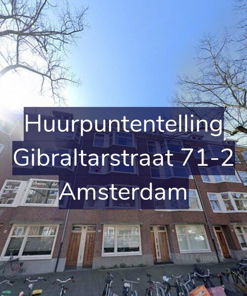 Foto gevel Huurpuntentelling voor Gibraltarstraat 71-2, Amsterdam