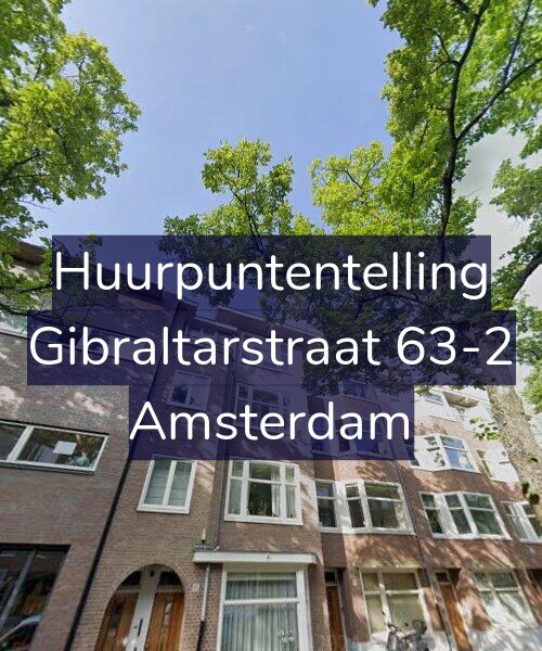 Foto gevel Huurpuntentelling voor Gibraltarstraat 63-2, Amsterdam