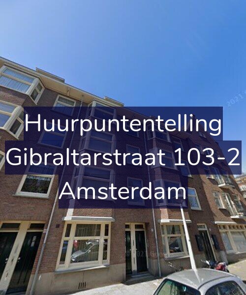 Foto gevel Huurpuntentelling voor Gibraltarstraat 103-2, Amsterdam