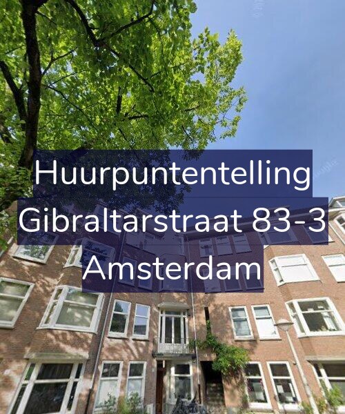 Foto gevel Huurpuntentelling voor Gibraltarstraat 83-3, Amsterdam