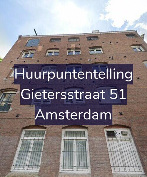 Foto gevel Huurpuntentelling voor Gietersstraat 51, Amsterdam