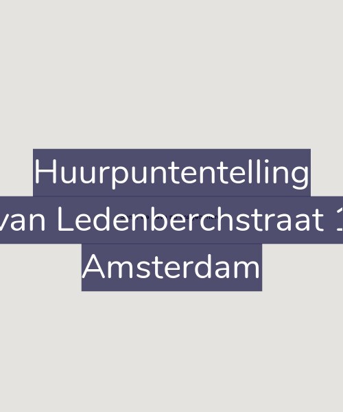 Foto gevel Huurpuntentelling voor Gillis van Ledenberchstraat 116-D, Amsterdam