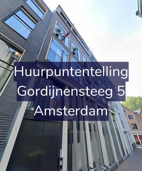 Foto gevel Huurpuntentelling voor Gordijnensteeg 5, Amsterdam