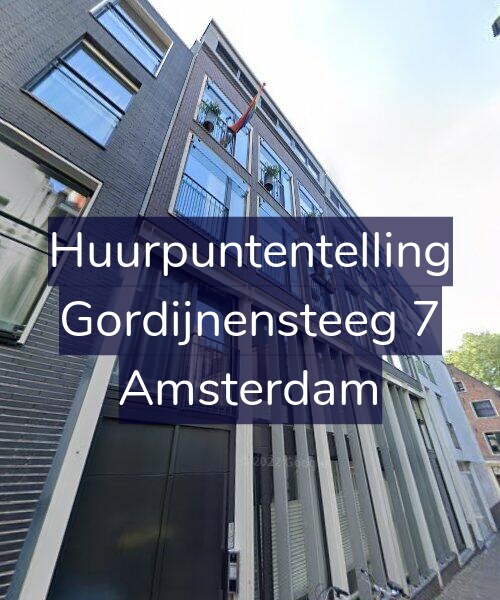 Foto gevel Huurpuntentelling voor Gordijnensteeg 7, Amsterdam