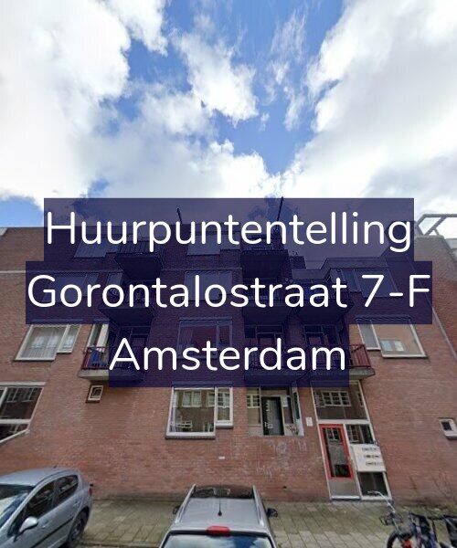 Foto gevel Huurpuntentelling voor Gorontalostraat 7-F, Amsterdam
