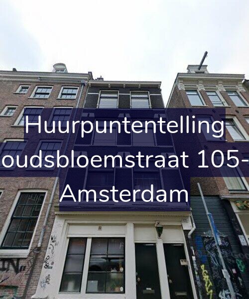 Foto gevel Huurpuntentelling voor Goudsbloemstraat 105-2, Amsterdam