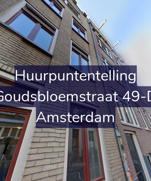 Foto gevel Huurpuntentelling voor Goudsbloemstraat 49-D, Amsterdam