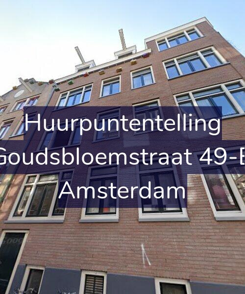 Foto gevel Huurpuntentelling voor Goudsbloemstraat 49-B, Amsterdam