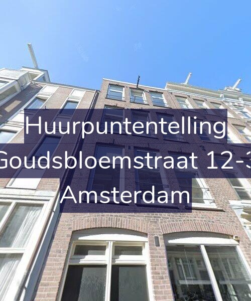 Foto gevel Huurpuntentelling voor Goudsbloemstraat 12-3, Amsterdam