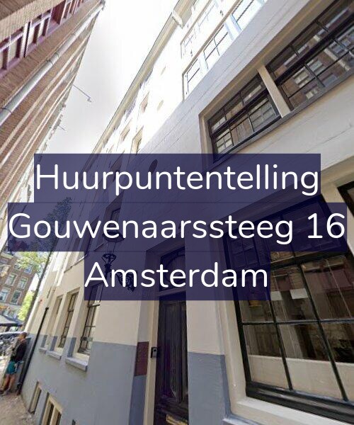 Foto gevel Huurpuntentelling voor Gouwenaarssteeg 16, Amsterdam