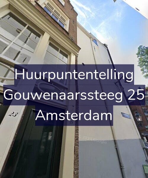 Foto gevel Huurpuntentelling voor Gouwenaarssteeg 25, Amsterdam