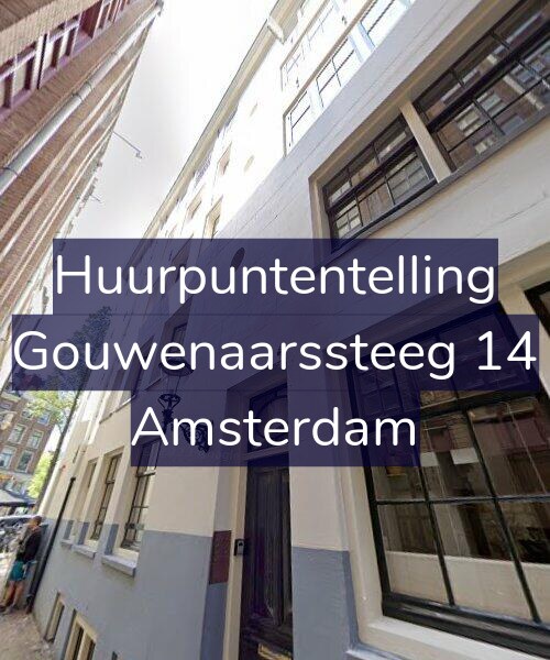 Foto gevel Huurpuntentelling voor Gouwenaarssteeg 14, Amsterdam