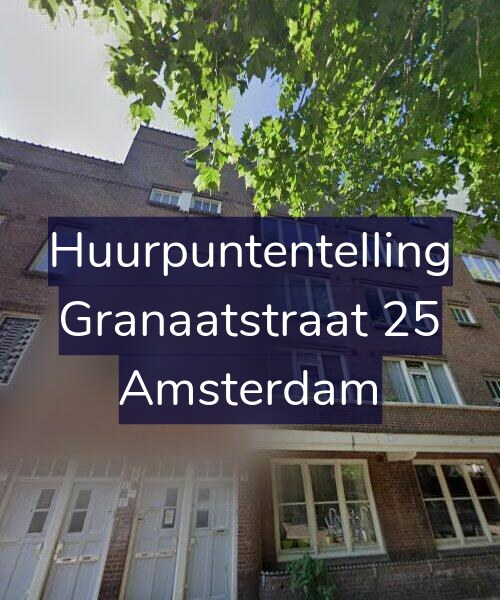 Foto gevel Huurpuntentelling voor Granaatstraat 25, Amsterdam
