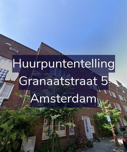 Foto gevel Huurpuntentelling voor Granaatstraat 5, Amsterdam