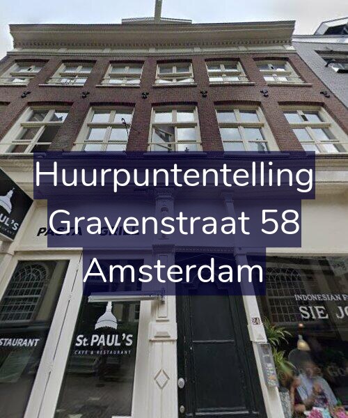 Foto gevel Huurpuntentelling voor Gravenstraat 58, Amsterdam