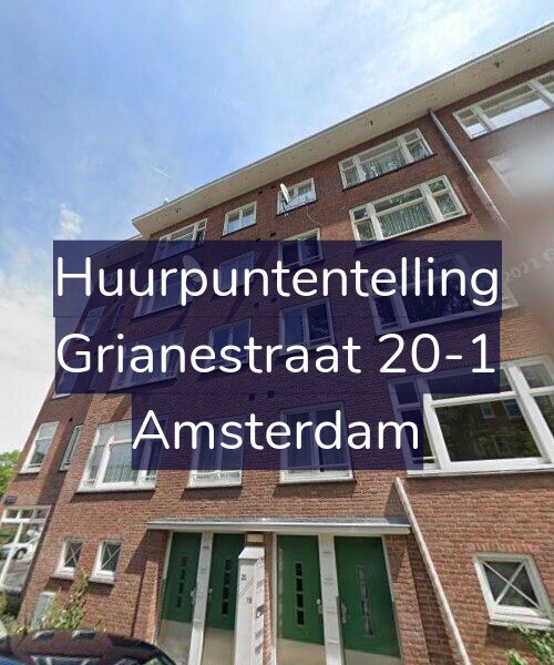 Foto gevel Huurpuntentelling voor Grianestraat 20-1, Amsterdam