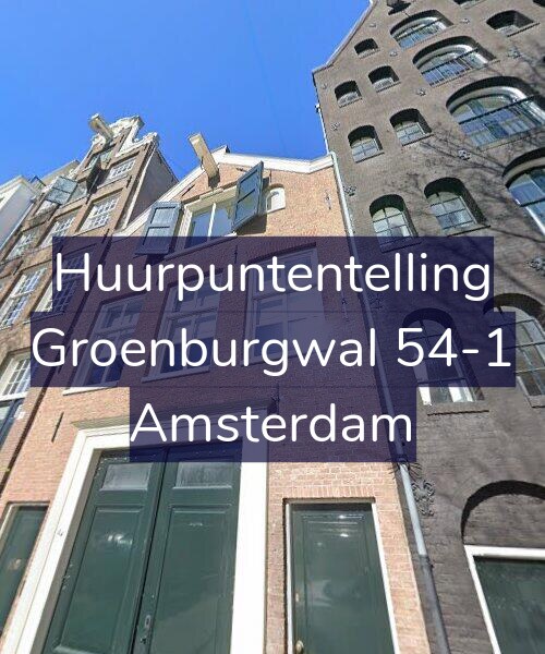 Foto gevel Huurpuntentelling voor Groenburgwal 54-1, Amsterdam