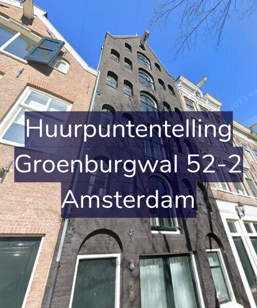 Foto gevel Huurpuntentelling voor Groenburgwal 52-2, Amsterdam