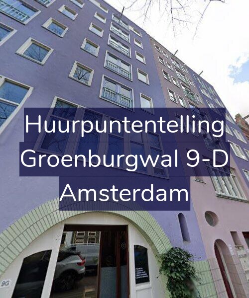 Foto gevel Huurpuntentelling voor Groenburgwal 9-D, Amsterdam