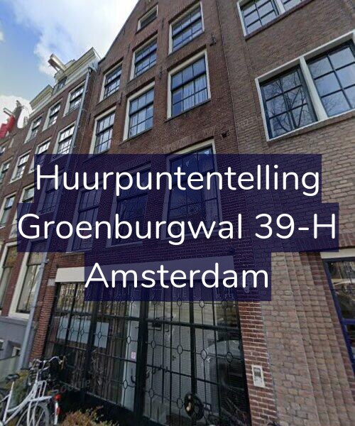 Foto gevel Huurpuntentelling voor Groenburgwal 39-H, Amsterdam