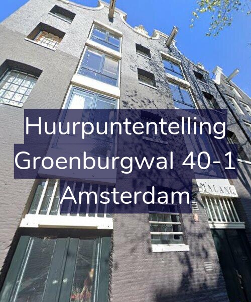 Foto gevel Huurpuntentelling voor Groenburgwal 40-1, Amsterdam