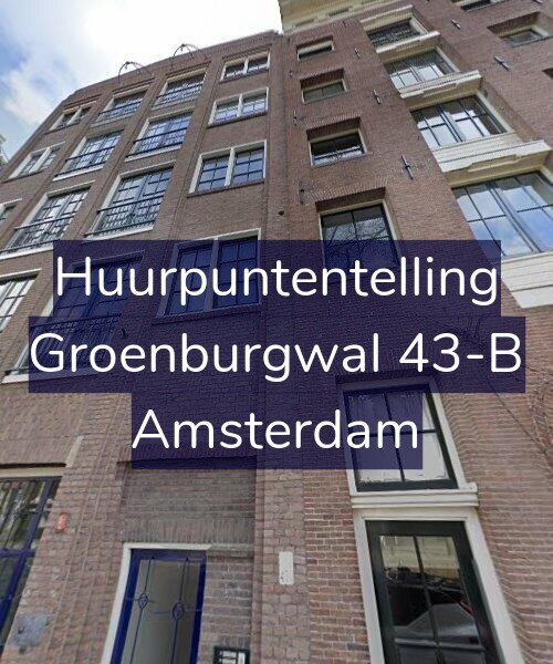 Foto gevel Huurpuntentelling voor Groenburgwal 43-B, Amsterdam